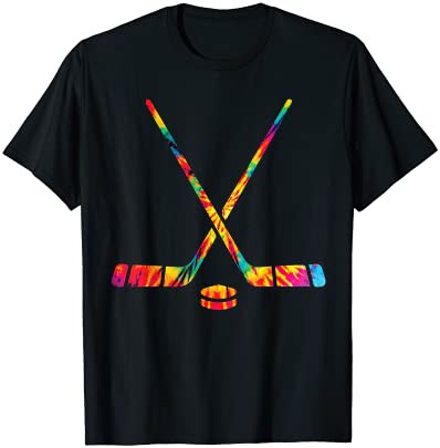 Ice Hockey Tie Dye Rainbow Kids Boys Teenage Men Girls Cool Tシャツ