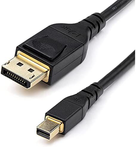 StarTech.com Mini DisplayPort - DisplayPort 1.4 ケーブル/2m/VESA規格認定品/8K60Hz、4K120Hz対応/Mini DP - DP 変換モニターケーブル