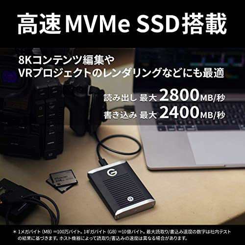 サンディスクプロフェッショナル 外付け ポータブルSSD 2TB G-DRIVE