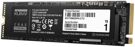 エッセンコアクレブ KLEVV SSD 1TB CRAS C720 M.2 NVMe PCIe3×4 3D TLC