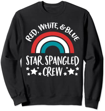 【送料無料】Red White Blue Star Spangled Crew 4th of July Kids Family トレーナー