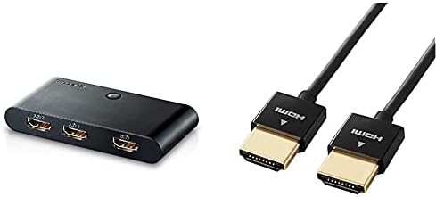 【+HDMIケーブルセット】 エレコム HDMI切替器 自動切替機能 【PS3/PS4/Nintendo Switch動作確認済み】 2入力1出力 HDMIケーブル付属(1m)