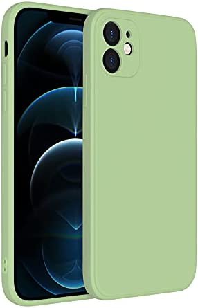 【送料無料】[BlueSea] iPhone 11 専用 カラーシリコンケース 一体型レンズ保護 耐衝撃 ワイヤレス充電対応 ガラスフィルム付属 ライム b
