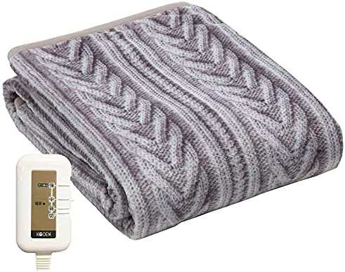 広電(KODEN) 電気毛布 敷き 140×80cm グレイ フランネル 洗える 消臭機能 デオテックスライト 抗ウイルス加工 スライド温度調節 CWA555H