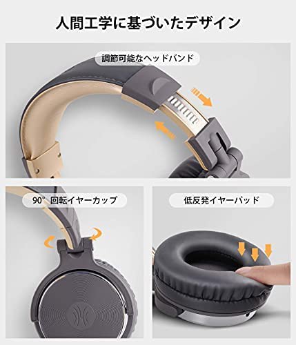 OneOdio モニターヘッドホン DJヘッドホン 片耳モニタリング スタジオ