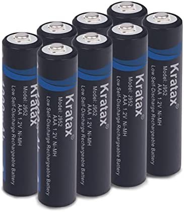 単3形充電池 充電式ニッケル水素電池 2500mAh 8本入り Kratax 単三充電電池 単三充電池 単3電池 500回以上循環使用可能