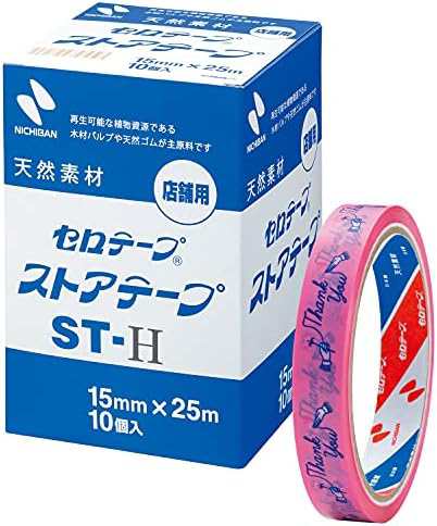 ニチバン セロテープ ストアテープ 10巻 15mm×25m ST-H10PAZ 花