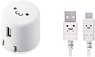 【送料無料】【A-Cケーブル】 エレコム USB コンセント 充電器 9W Aポート×1 【 iPhone/Android/タブレット 対応 】 ホワイトフェイス M