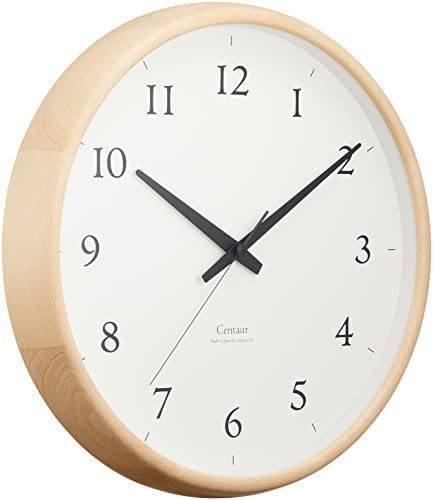 レムノス 掛け時計 セントール クロック 天然色木地 Centaur Clock PC21-05 NT Lemnos ナチュラル 直径33?p 厚さ5.2?p