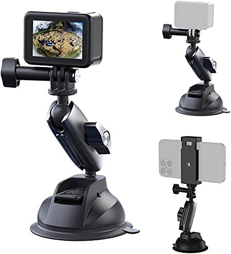 REYGEAK 吸盤マウント アルミニウム合金製 Gopro 11/10/9用 360°回転 高耐久 1/4スレッド GoPro Hero In-sta360 Osmo Action DSLR Nikon