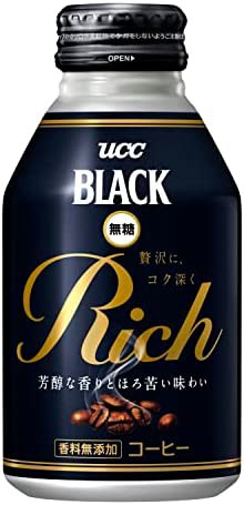 UCC BLACK無糖 RICH R缶 275g×24本