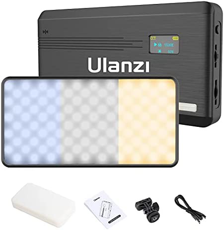 Ulanzi VL200 LEDビデオライト 撮影用ライト 2500K-9000K 無段階調光 撮影照明ライト Type-C 充電式 照明ライト 小型 軽量 超薄型 持ち運