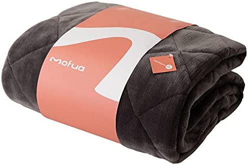 ナイスデイ mofua (モフア) 敷きパッド チャコールグレー シングル (100×200cm) Heatwarm 発熱 +2℃ タイプ 冬 敷き毛布 パッドシーツ