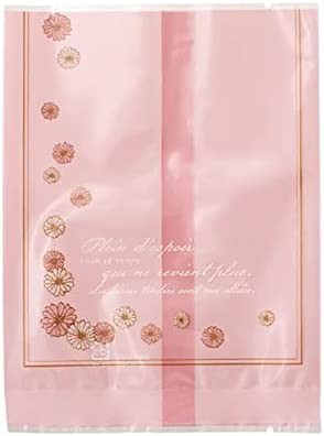 ヘッズ 日本製 食品対応袋 10×13.5cm ピンク 100枚 シェリーデイジー スイーツパック クリア 花柄 HEADS DSY-OB3