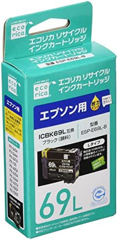 エコリカ エプソン ICBK69L対応リサイクルインク ブラック ESP-E69L-B 残量表示対応