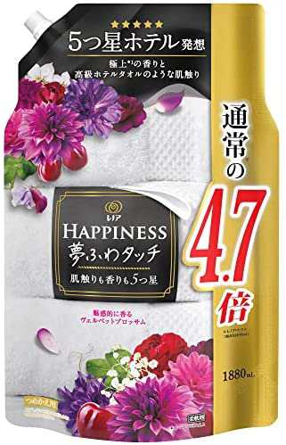 [大容量] レノア ハピネス 夢ふわタッチ 柔軟剤 ヴェルベットブロッサム 詰め替え 1,880mL