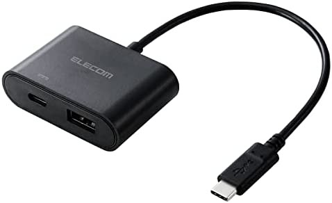 エレコム 変換ケーブル 0.15m USB Type-C to USB-A 給電機能付 USB Power Delivery60W対応 ブラック MPA-CAPDBK