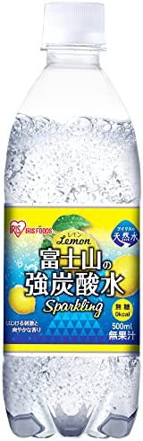 アイリスオーヤマ 炭酸水 富士山の強炭酸水 レモン 500ml ×24本