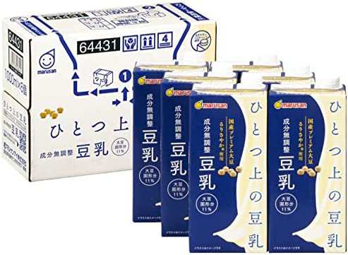 マルサン ひとつ上の豆乳 成分無調整 1L×6本 - 豆乳・豆乳飲料