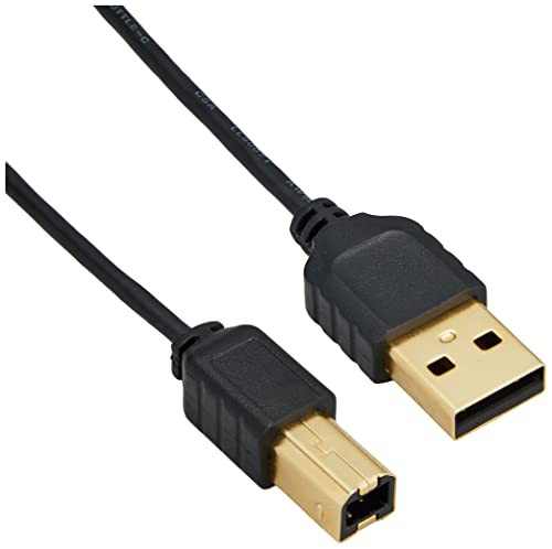 サンワサプライ 極細USBケーブル(USB2.0 A-Bタイプ・ブラック・1.5m) KU20-SL15BKK