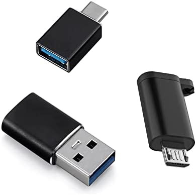 USB typec 変換アダプター Emith micro usb,USB 3.0, USB-C 変換コネクタ マイクロ usbc 交換アダプタ 充電 セット タイプc プラグ 3個セ