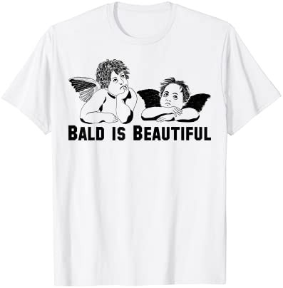 Bald is Beautiful Angels ホワイト Tシャツ