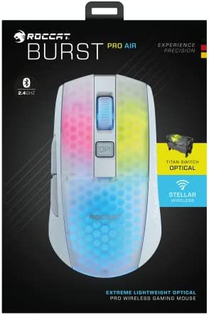 ROCCAT ゲーミングマウス Burst Pro Air ワイヤレス 2.4GHz/Bluetooth ホワイト/白  光学式/19K/オプティカルスイッチ/サイドボタン/軽量8｜au PAY マーケット