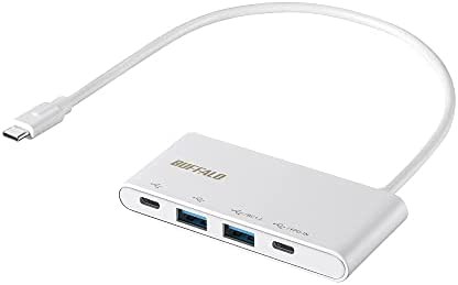 【送料無料】バッファロー USB 3.2(Gen 2)バスパワー4ポートPD対応ハブ ホワイト BSH4U505C1PWH