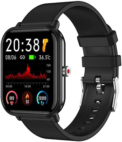 スマートウォッチ 1.7インチ大画面 2021 Bluetooth 5.0 多種類運動モード 健康管理 心拍数/酸素濃度/歩数/カロリー 睡眠モニター 着信通