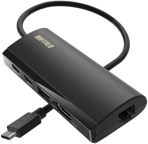 バッファロー ドッキングステーション 5-in-1 USB Type-C PD HDMI LANポート USB 3.2 ( Gen 1 ) 85W Power delivery ブラック LUD-U3-CGH