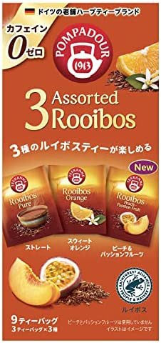 日本緑茶センター ポンパドール 3アソートルイボスティー 15.75g×12個