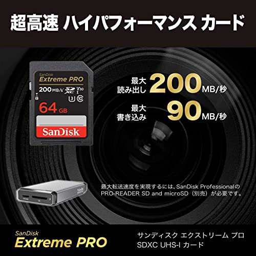 【新品】 ２枚 SanDisk SD ExtremePro 64G 200MBs