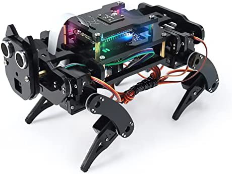 【送料無料】Freenove ロボット 犬 キット ESP32-WROVER (付属)、カメラ、ウォーキング、超音波測距、タッチセンサー、ブザー RGB LED サ