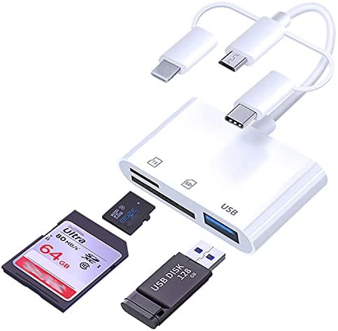 TRAOO SD カードリーダー 【2022最新チップ発売】 3in1 i-phone/Type-C/Micro-USB カードリーダー カメラ アダプタ カメラカードリーダー