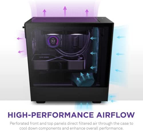 NZXT H5 Flow ミドルタワー PCケース Black CC-H51FB-01 CS8549の通販