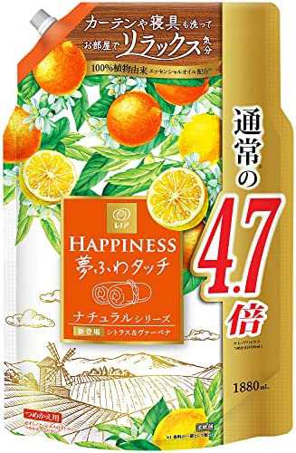 [大容量] レノアハピネス 夢ふわタッチ 柔軟剤 シトラス & ヴァーベナ 詰め替え 1,880mL