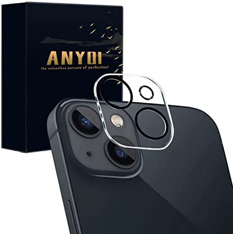 ANYOI iPhone14 Plus/iPhone 14 用 カメラ レンズ 保護カバー 日本旭硝子製 硬度9H キズ防止 耐衝撃 防滴 防塵 極薄 アイフォン14 Plus/1