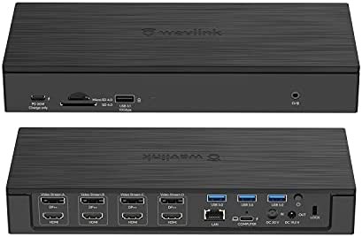 WAVLINK 100W充電 USB-C ユニバーサル ドッキングステーションPD100W 20-in-1/クワッド4K/デュアル5K//高速データ転送100W出力/5K対応 DP