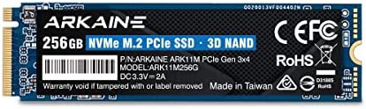 ARKAINE SSD 256GB PCIe Gen 3.0×4 NVMe M.2 2280 内蔵 SSD - ARK11M256G