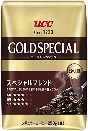 UCC ゴールドスペシャル 炒り豆 スぺシャルブレンド 250g レギュラーコーヒー(豆)×3個