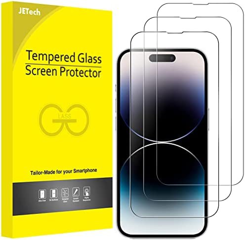 【送料無料】JEDirect iPhone 14 Pro Max 6.7インチ用 全面保護フィルム 9H強化ガラスフィルム ケースに干渉なし HDクリア 3枚セット