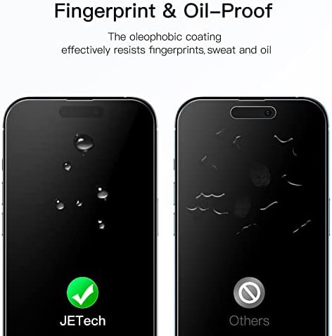 JEDirect iPhone 14 Pro 6.1インチ用 全面保護フィルム 9H強化ガラス