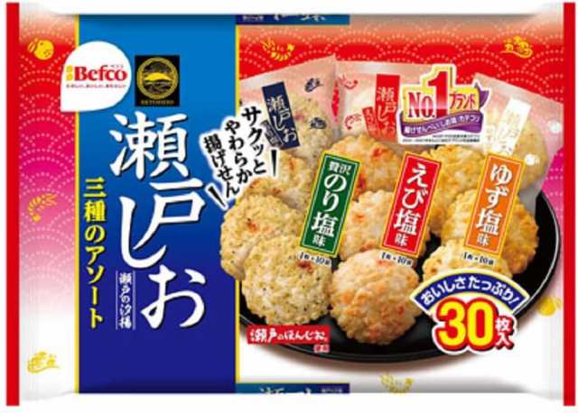 栗山米菓　PAY　au　瀬戸の汐揚アソート　マーケット　Pures　30枚入の通販はau　PAY　マーケット－通販サイト