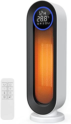 セラミックヒーター【2022年モデル&ECO恒温運転搭載】暖房器具 省エネ 100°首振り 電気ファンヒーター LCD大型ディスプレ タイマー機能の通販は