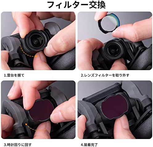 KF Concept DJI Avata用フィルターセット ND4 ND8 ND16 ND32 撥水加工