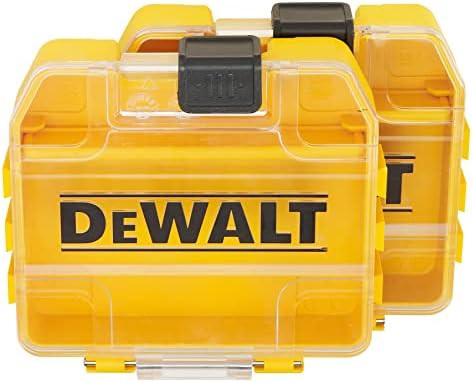 デウォルト(DeWALT) バルクタフケース (小) 2個 オーガナイザー 工具箱 収納ケース ツールボックス 透明蓋 脱着トレー 積み重ね収納 ネジ