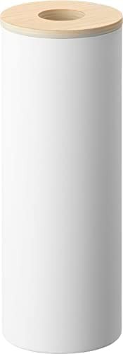 山崎実業(Yamazaki) ボトル型 ティッシュケース Ｌ ナチュラル 約W9.2×D9.2×H23.8cm リン RIN スペースを有効活用 縦置き ティッシュボ