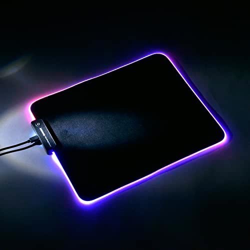 オーム電機AudioComm ゲーミングマウスパッド Mサイズ LEDイルミネーションつき ブラック PC-SMRGB01-K 01-0066 OHM