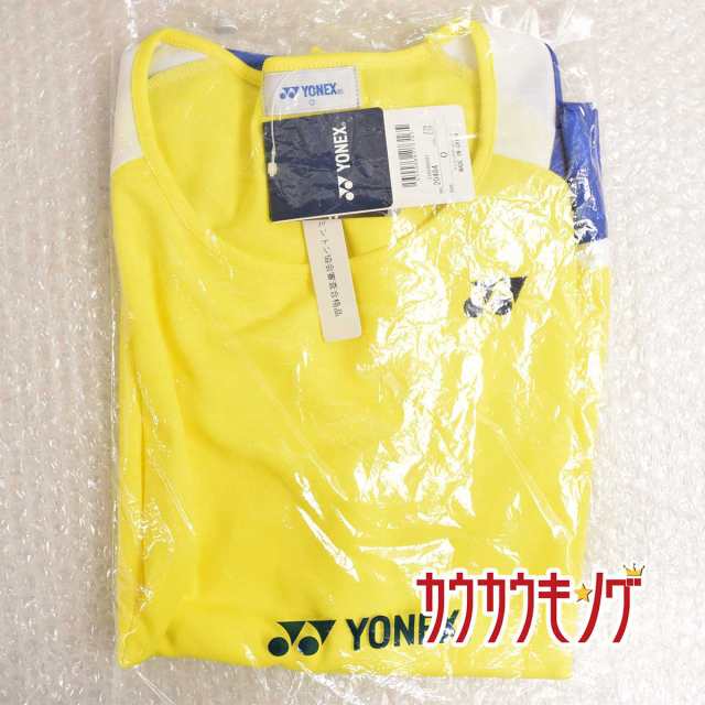 【中古】(未使用) ヨネックス/YONEX ゲームシャツ/半袖シャツ ゲームウェア イエロー サイズO レディース バドミントン ウェア  20484｜au PAY マーケット