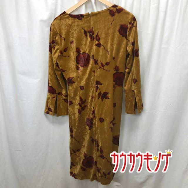 中古 St Elmo Collection By Image イマージュ ワンピース 花柄 キャメル サイズl レディース 7分丈の通販はau Pay マーケット カウカウキング Au Pay マーケット店